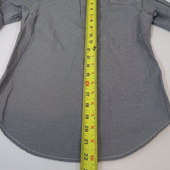 Rafter C Cowboy Pearl Snap Western Shirt Rodeo Boys Size M Black Long Sleeve - Picture 10 of 10